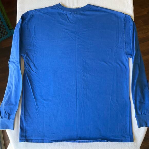 Gildan Men’s Long Sleeve T-shirt size L, Blue, Decade Of Dominance KU - Picture 7 of 7